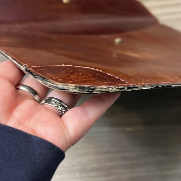 BALLY BROWN LEATHER DOCUMENT/ PORTFOLIO CASE - Picture 7 of 16